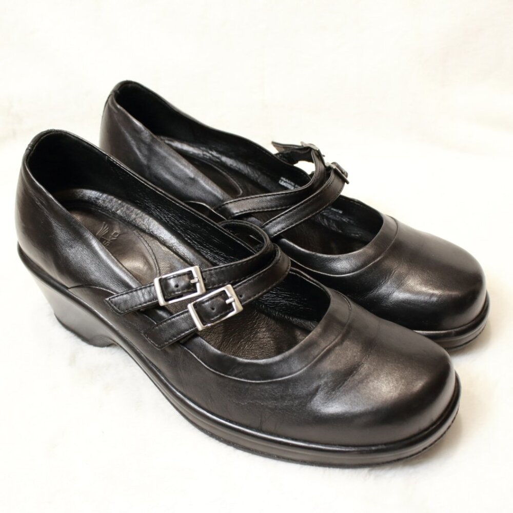 DANSKO Women's Black Leather Mary Jane Shoes Women's Size EU 42 / US 11.5, 12